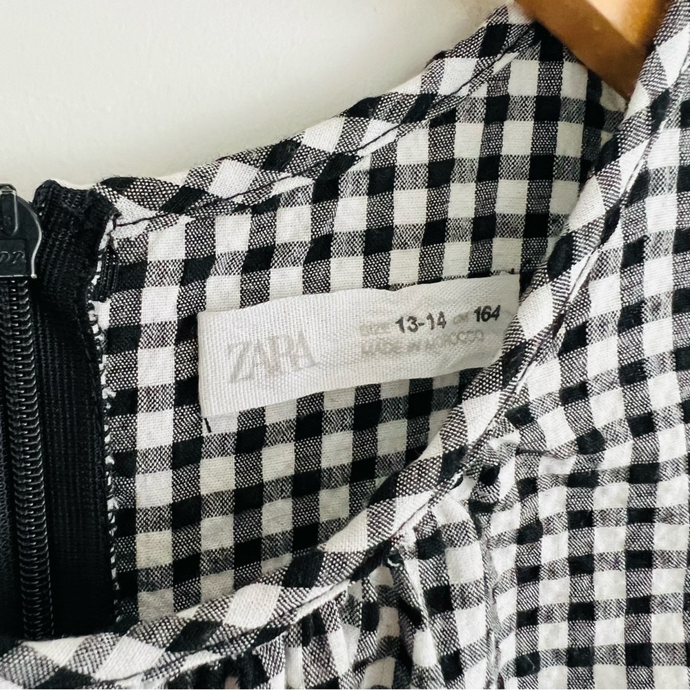 Zara Kids Gingham Wide Leg Jumpsuit - Picture 4 of 8